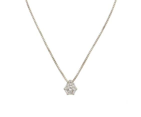 Collana Comete Donna in Oro bianco Diamante 0.33 Ct GLC011G33VS1 - GLC011G33VS1